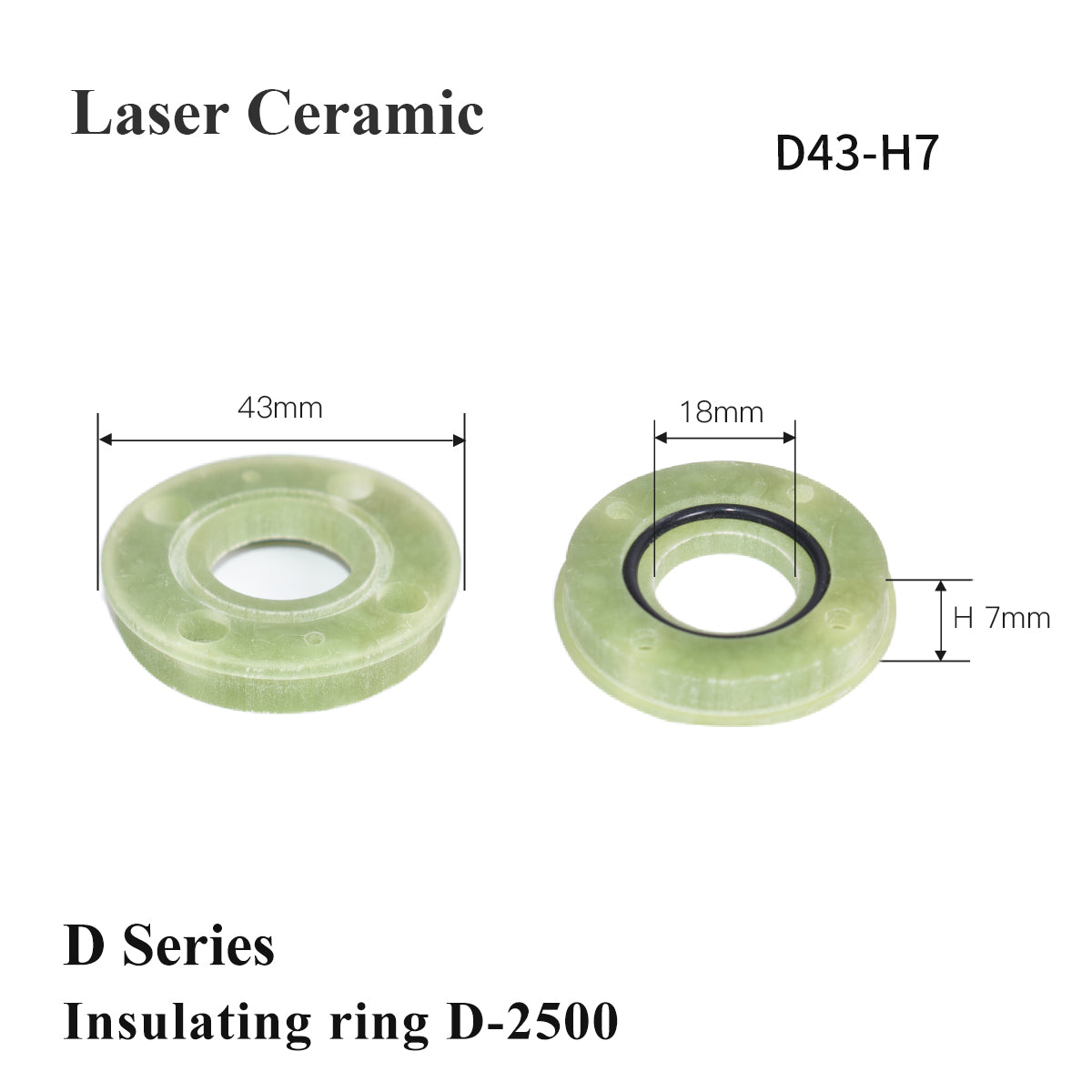 Startnow Laser Keramik Isolierring 3501/3502 Schrägloch 2700/2702