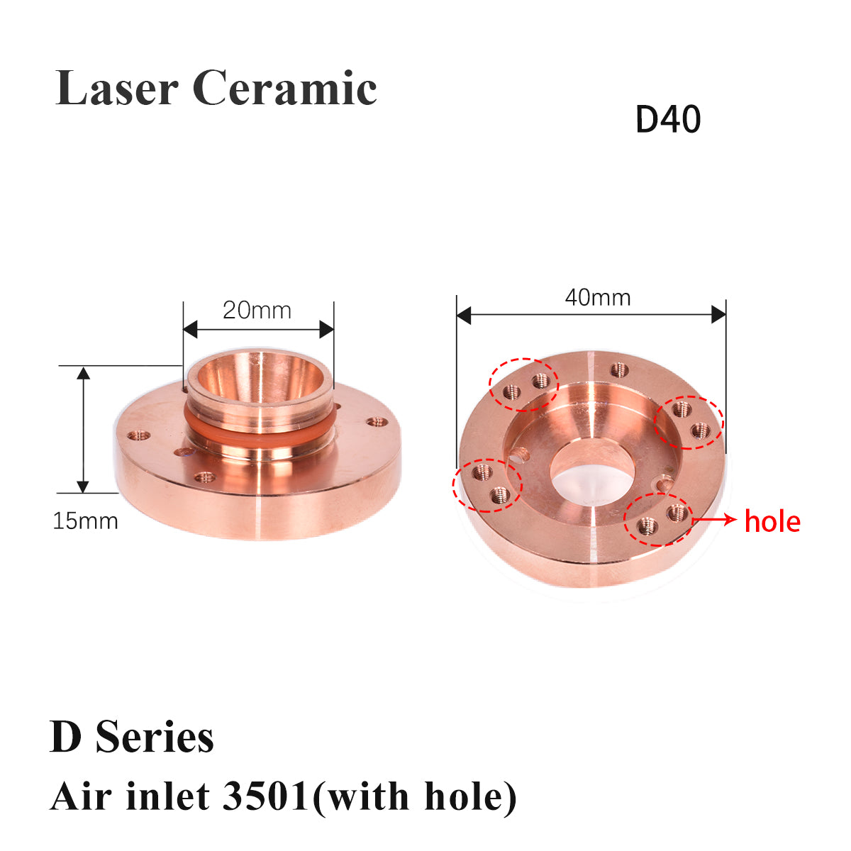 Startnow Laser Keramik Isolierring 3501/3502 Schrägloch 2700/2702