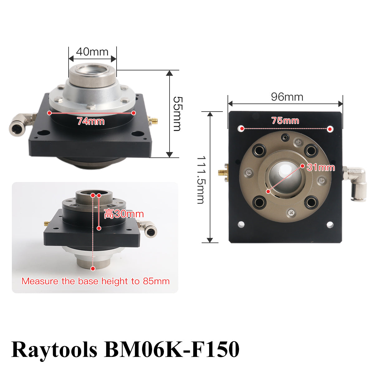 Startnow Laser Nozzle Sensor Connector BT210S BT230 BT240S BM111 Nozzle Connection Parts For Raytools Fiber Laser Cutting Head