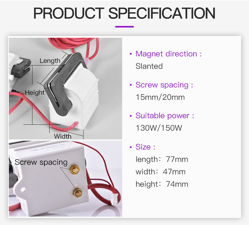 3ks/sada laserový vysokonapěťový transformátor flyback zapalovací cívka pro 130W 150W CO2 laserové napájecí díly