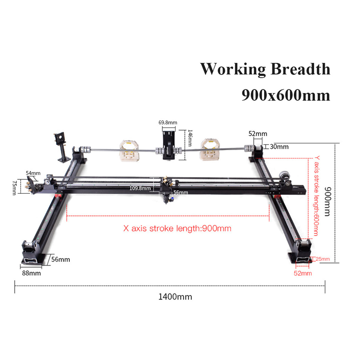 CO2 Engraver Mechanical Laser Parts Set