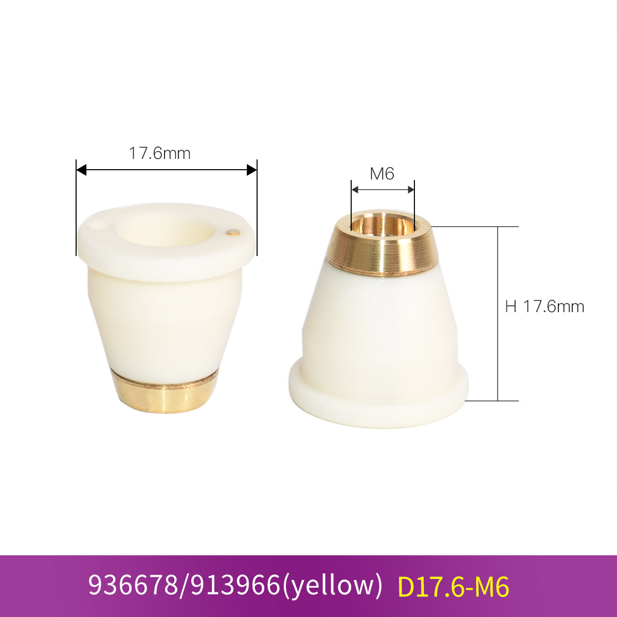 936678 913966 D17.6 M16 Laser Ceramic Ring Nozzle Holder