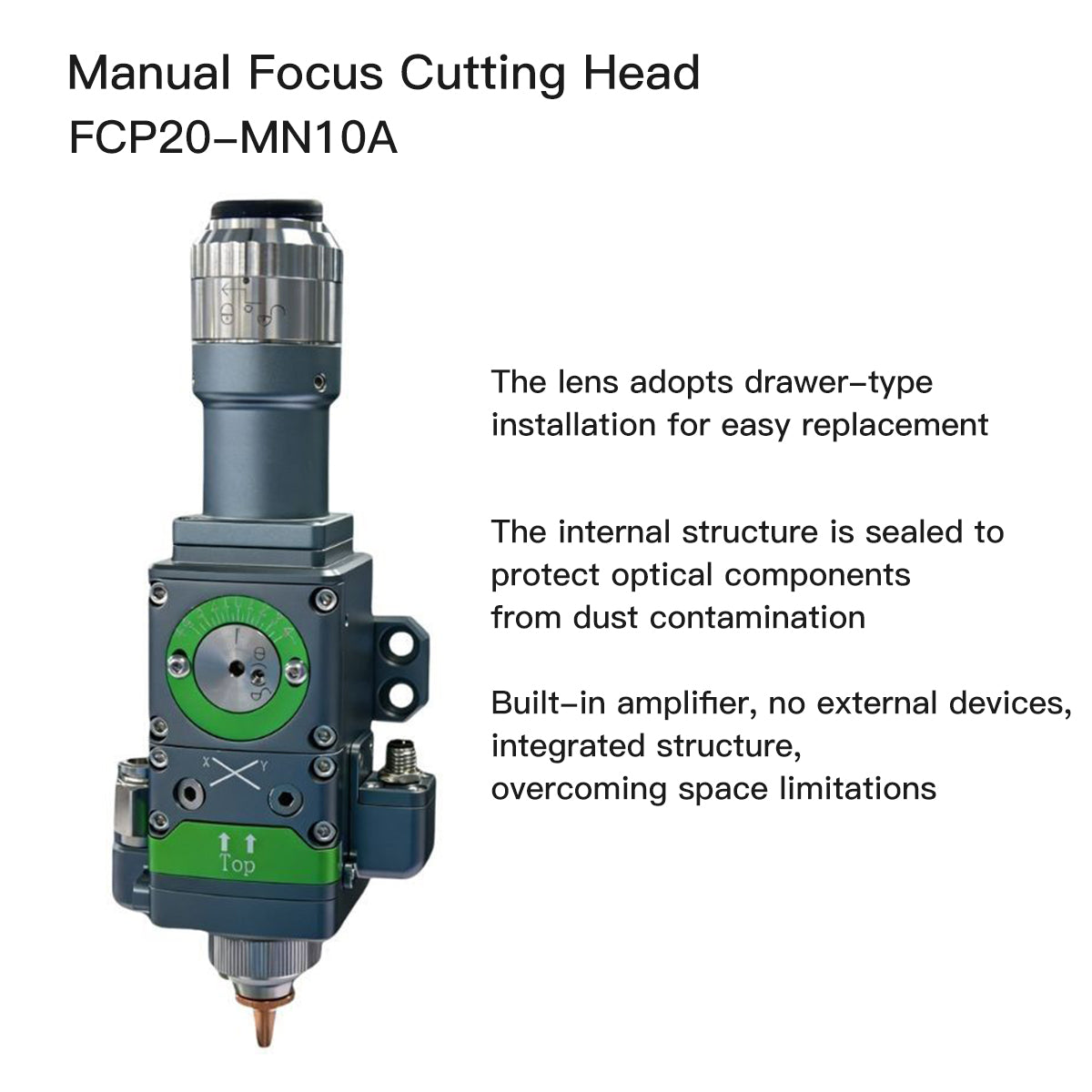 Relfar FCP20-MN10A 2000W Manual Focus Laser Cutting Head
