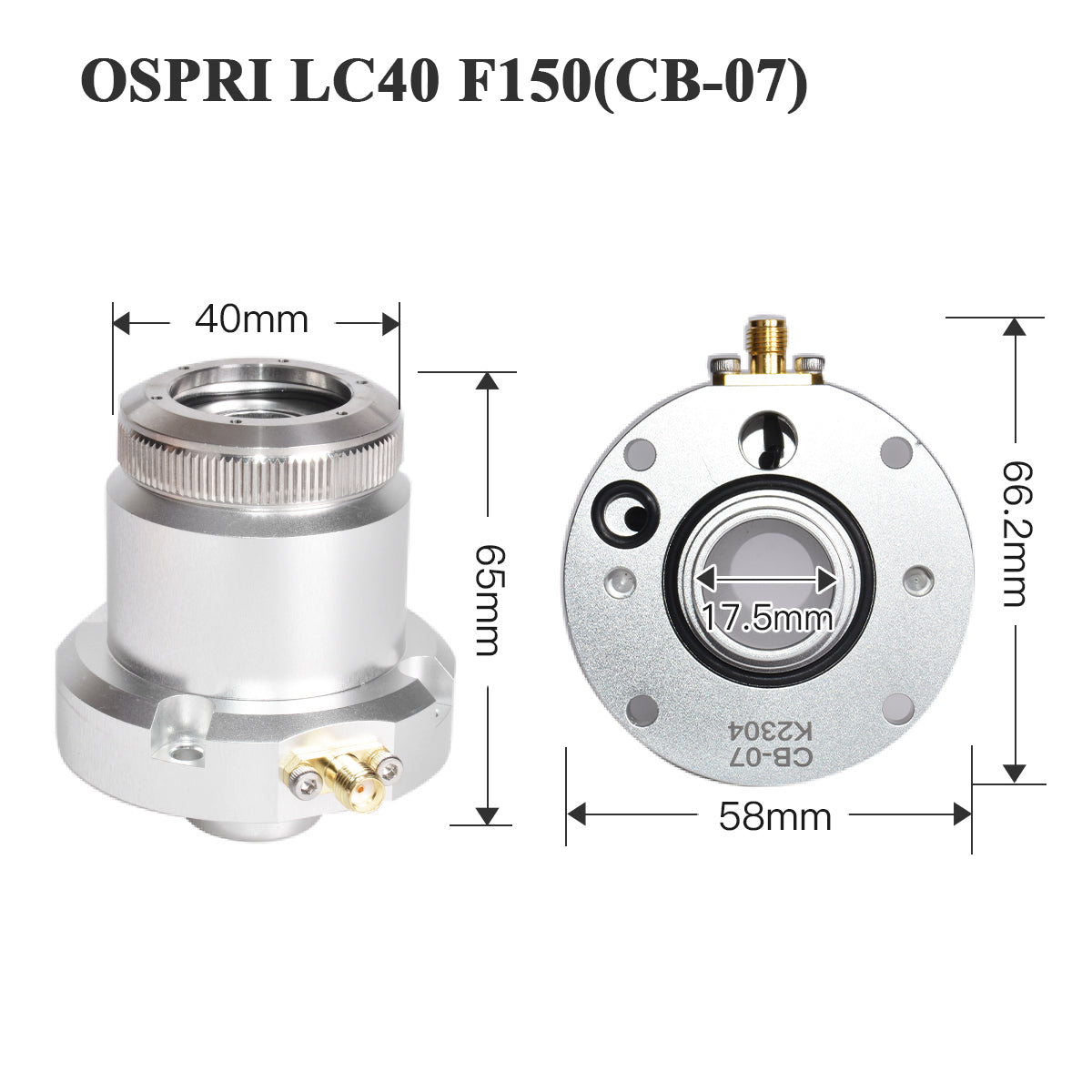 Conector de Bico a Laser Startnow Sensor Ospri LC218 LC-40 LCS03C LC608 LC80 LCN03A 3D NC-04 F150 Peças de Cabeça de Corte de Equipamento CNC