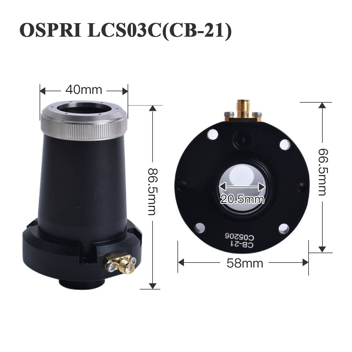 Conector de Bico a Laser Startnow Sensor Ospri LC218 LC-40 LCS03C LC608 LC80 LCN03A 3D NC-04 F150 Peças de Cabeça de Corte de Equipamento CNC