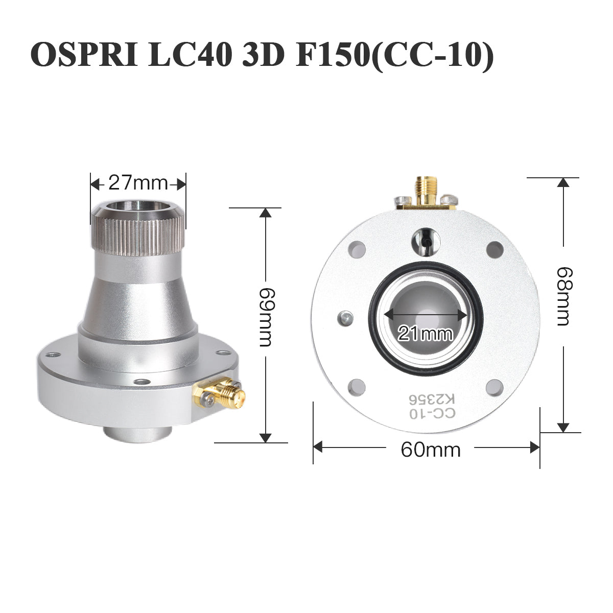 Conector de Bico a Laser Startnow Sensor Ospri LC218 LC-40 LCS03C LC608 LC80 LCN03A 3D NC-04 F150 Peças de Cabeça de Corte de Equipamento CNC