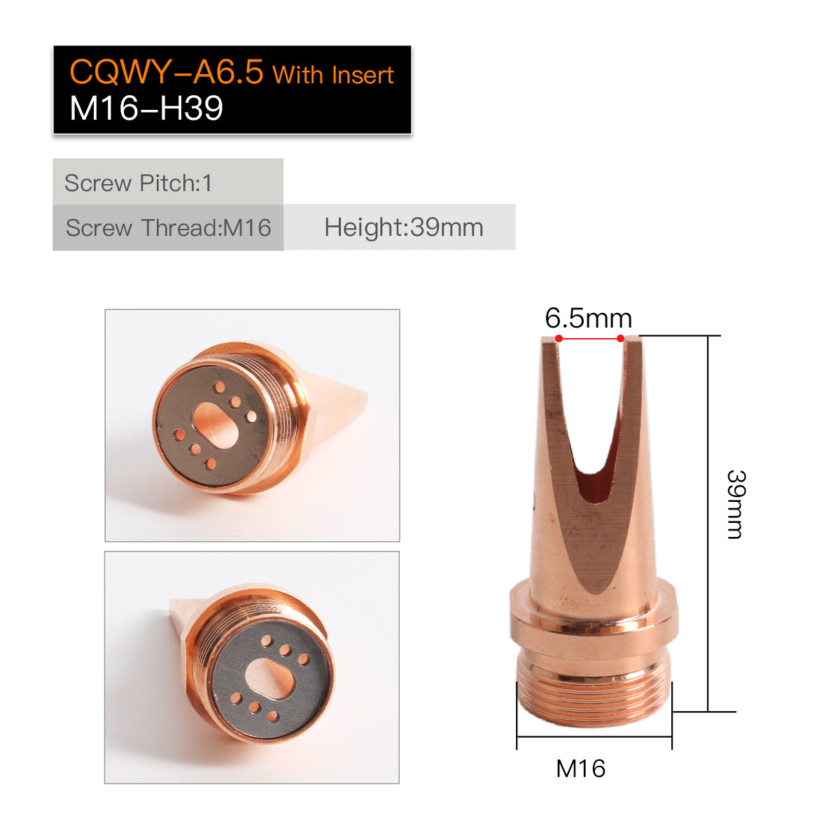 Startnow håndholdt svejsehoved kobberdyse M16 Til CQWY SUP20T/S 23T svejsehoved laserdyser dele