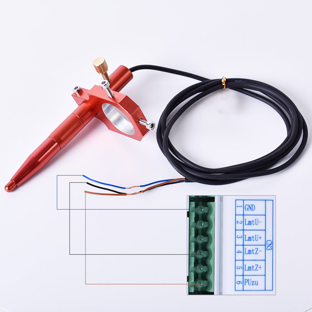 The focus sensor set must work with an automatic laser device for the up and down table