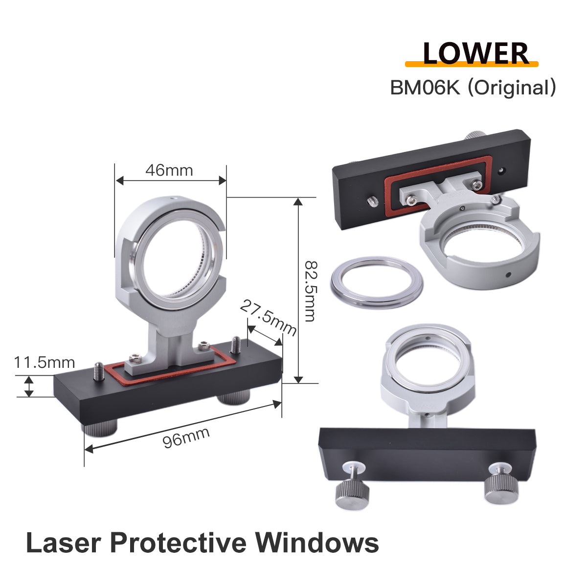 BM06K Laser protective windows Base seat lower protective lens