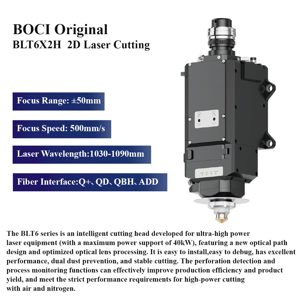 Fiber laser Head Boci Auto Focus Cutting