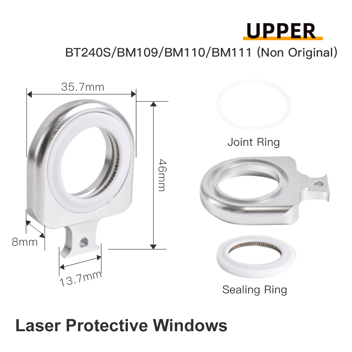 BT240S、BM109BM110BM111 Cutting Head Lower Laser Protective lens Base Seat