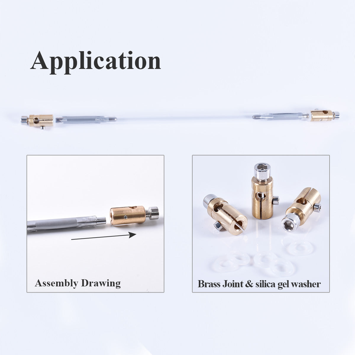 Startnow Лазерни Висококачествени Месингови Съединителни Части Вътрешен Диаметър 5 мм 6 мм Патронник за електрод за YAG Ксенон Криптон Лампа