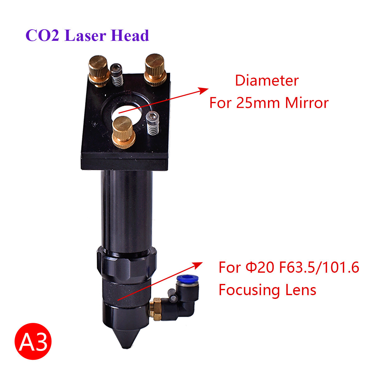 Black CO2 Laser Head Set