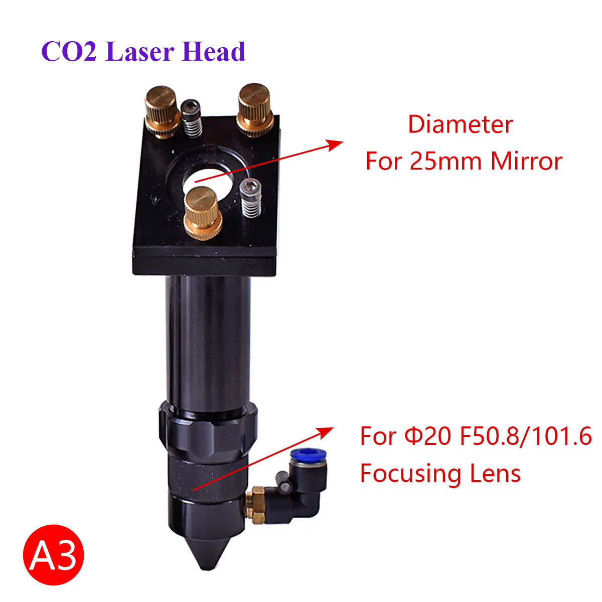Black CO2 Laser Head Set