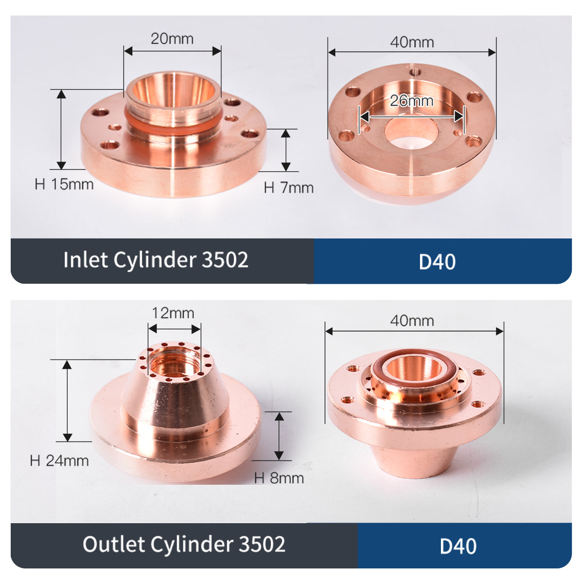 3502 Laser Ceramic Nozzle Insulating Ring Air inlet/outlet