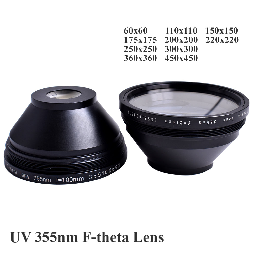 Startnow F-theta Scan Lens 355 UV Laser Field Lens Ingångsplats Dia.12 Lasermarkeringsmaskin Galvo System