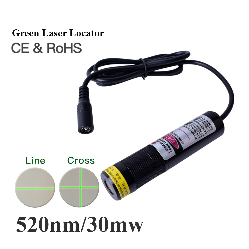 520nm 30mW Green Line Cross Generator Laser Module