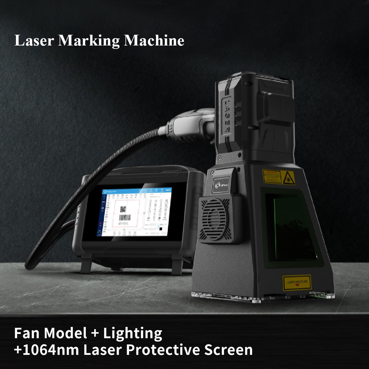 Handheld Fiber Laser Marking Machine 1064nm with Safety Shield