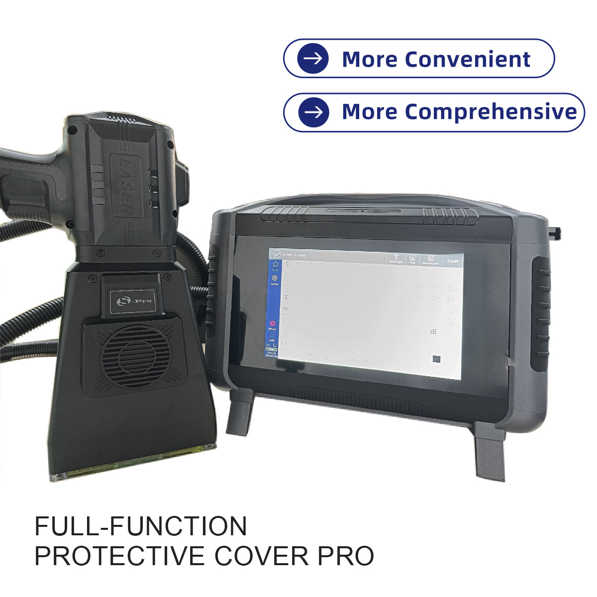 Full Enclosed Handheld Fiber Laser Engraver with LED and Fan