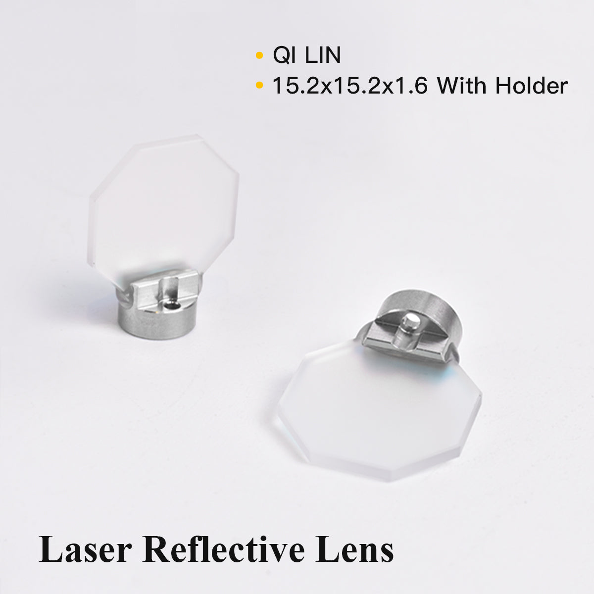 15.2x15.2x1.6 with holder QiLIN Laser reflective lens QILIN Dual-Axis Swing Reflective Mirror