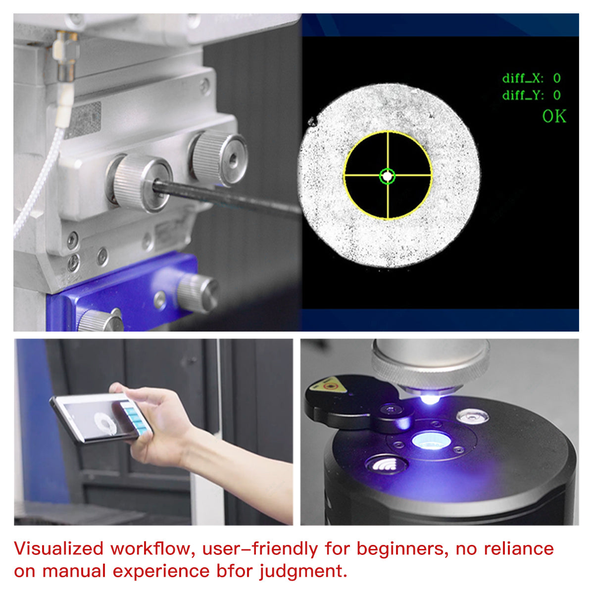 Laser Nozzle Vision Alignment Instrument for Fiber Laser Cutting Machines Fast Accurate Portable Calibration Tool