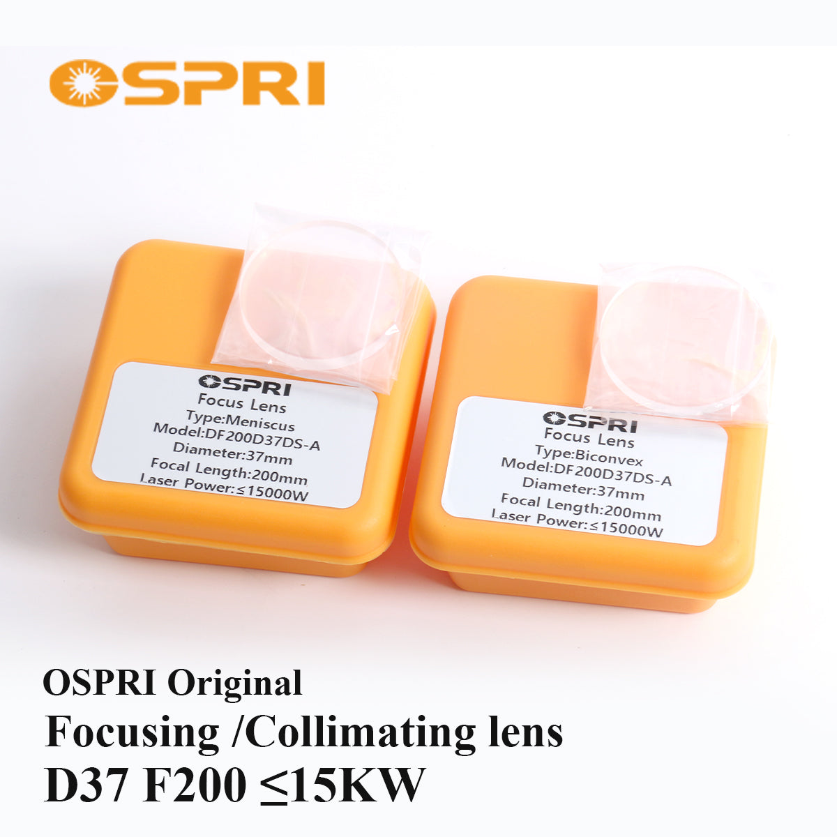 Original OSPRI Focusing & Collimating Lens D30 F100 F125 F150 F200, 1064nm Fused Silica Optical Lens for OSPRI LC40 LC218 Fiber Laser Cutting Head