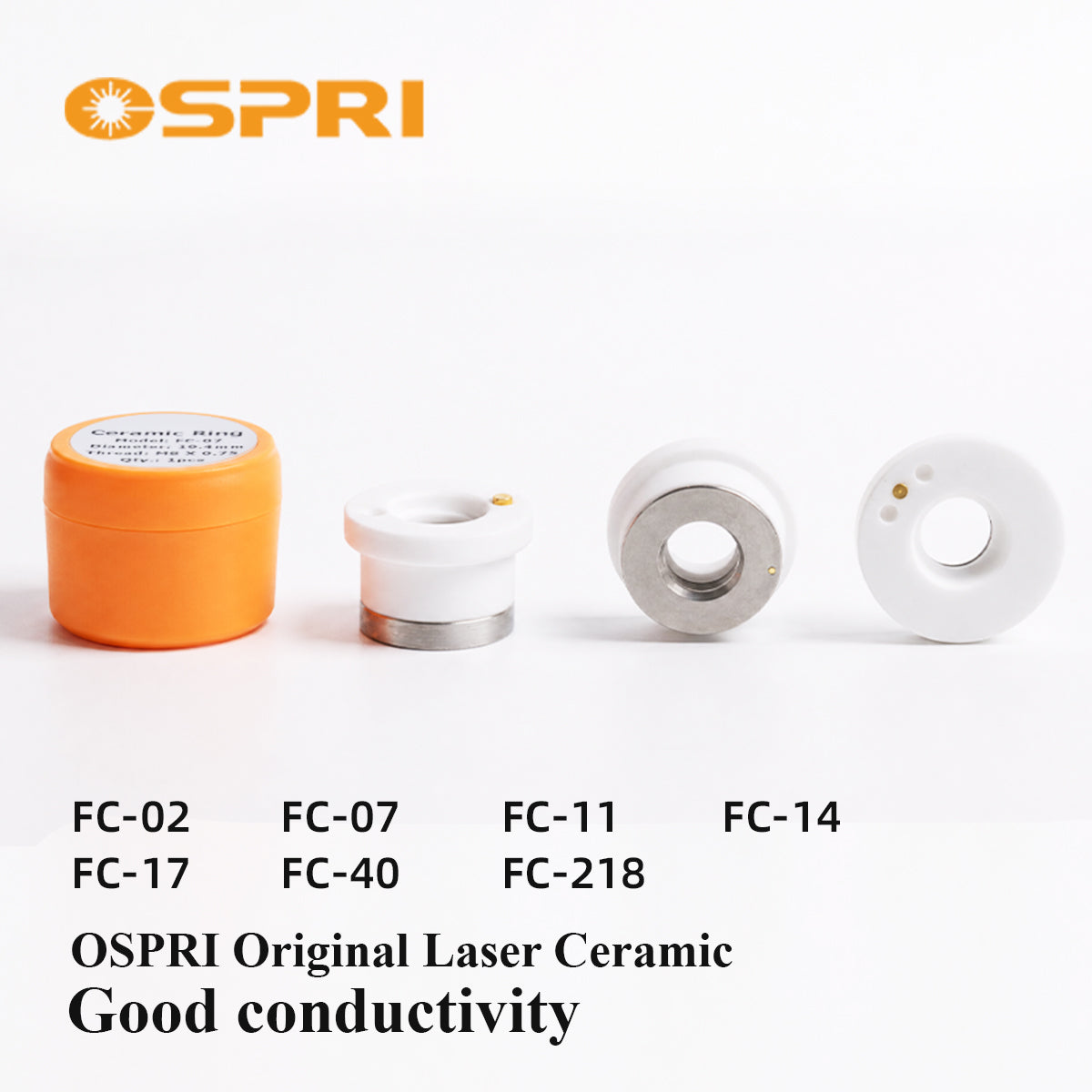 Startnow Original OSPRI Laser Ceramic Ring Holder for Fiber Laser Cutting Head Nozzle Connector Parts
