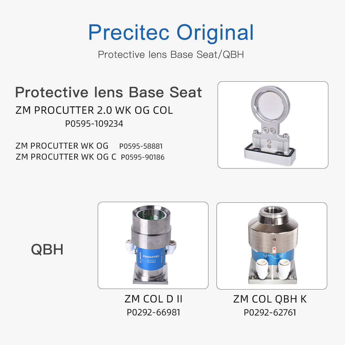 Startnow Precitec Originele Laser Beschermlens Basiszitting & QBH voor Lasersnijkop