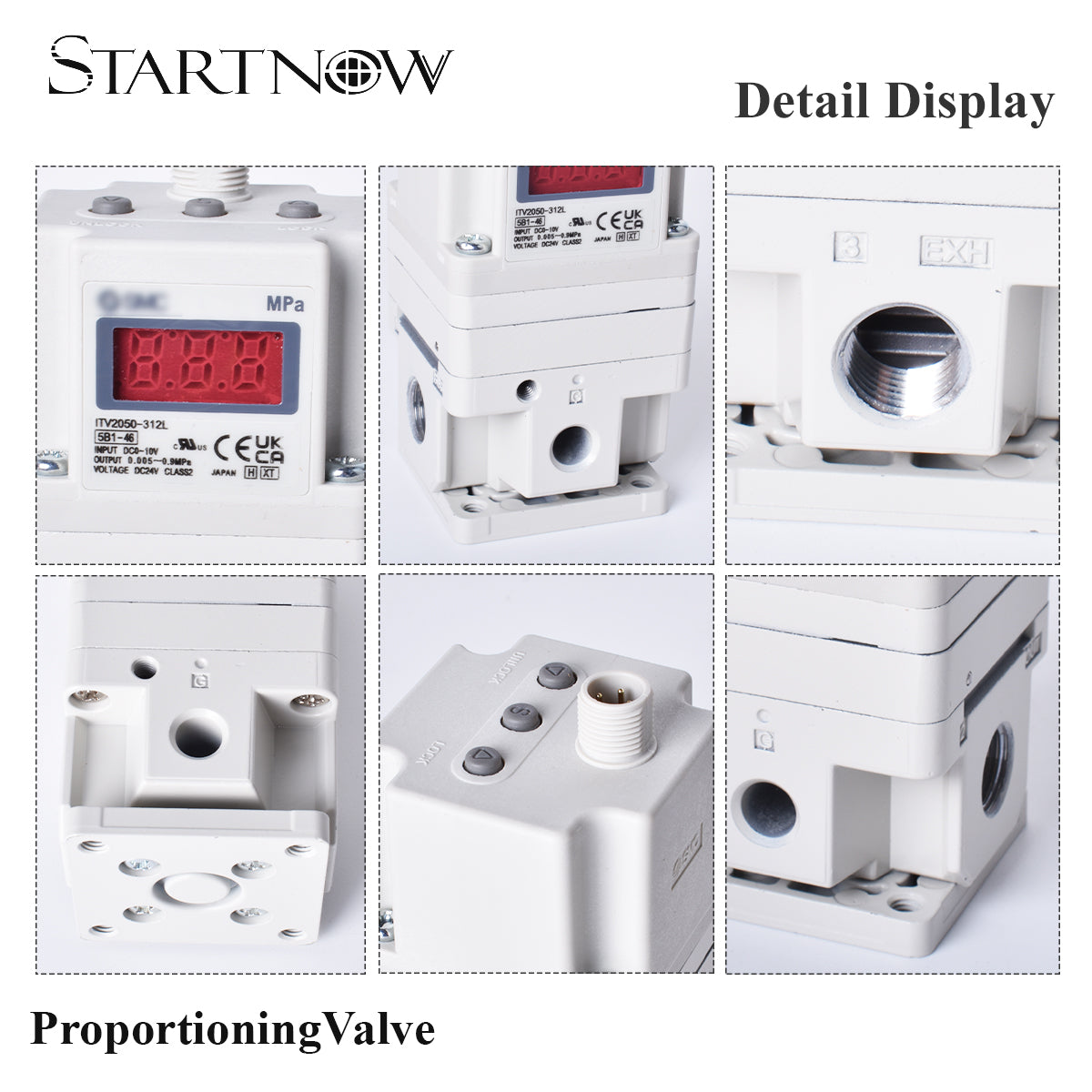 Startnow Electrical Proportional Valve ITV2050/1050 ITVX2030 DC24V Proportioning Solenoid Valve