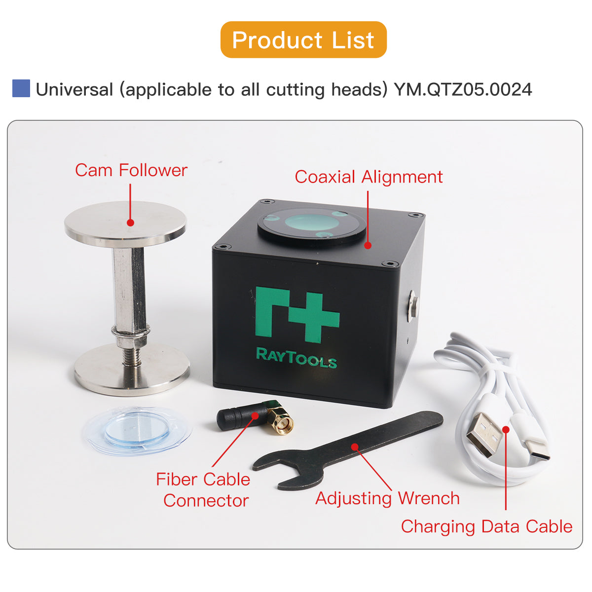 Instrument d'alignement de buse laser Raytools pour machines de découpe laser à fibre Outil de calibration portable rapide et précis