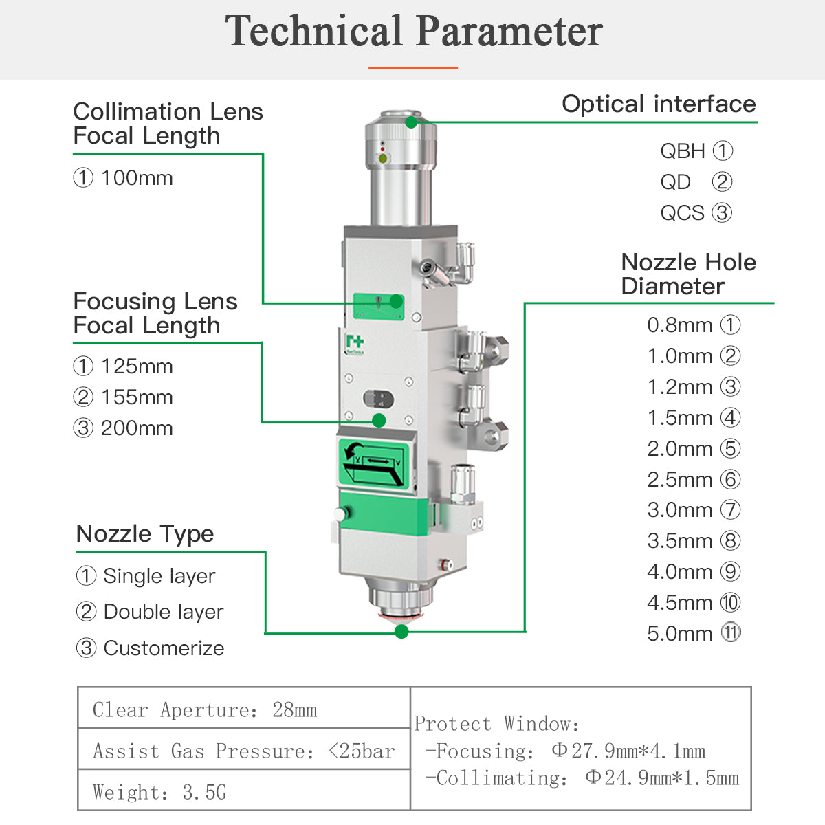 Raytools Auto Focusing Metal Laser Cutting Head BM110 BT210S BT220 BT240S BM111