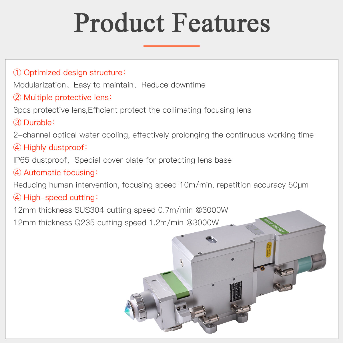 Raytools Auto Focusing Metal Laser Cutting Head BM110 BT210S BT220 BT240S BM111