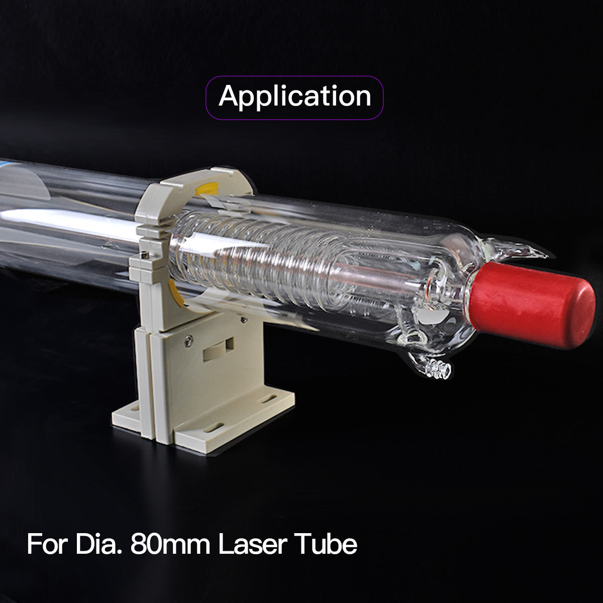 Soporte de tubo láser Reci D80mm, base de montaje, soporte de plástico, grabador láser CO2