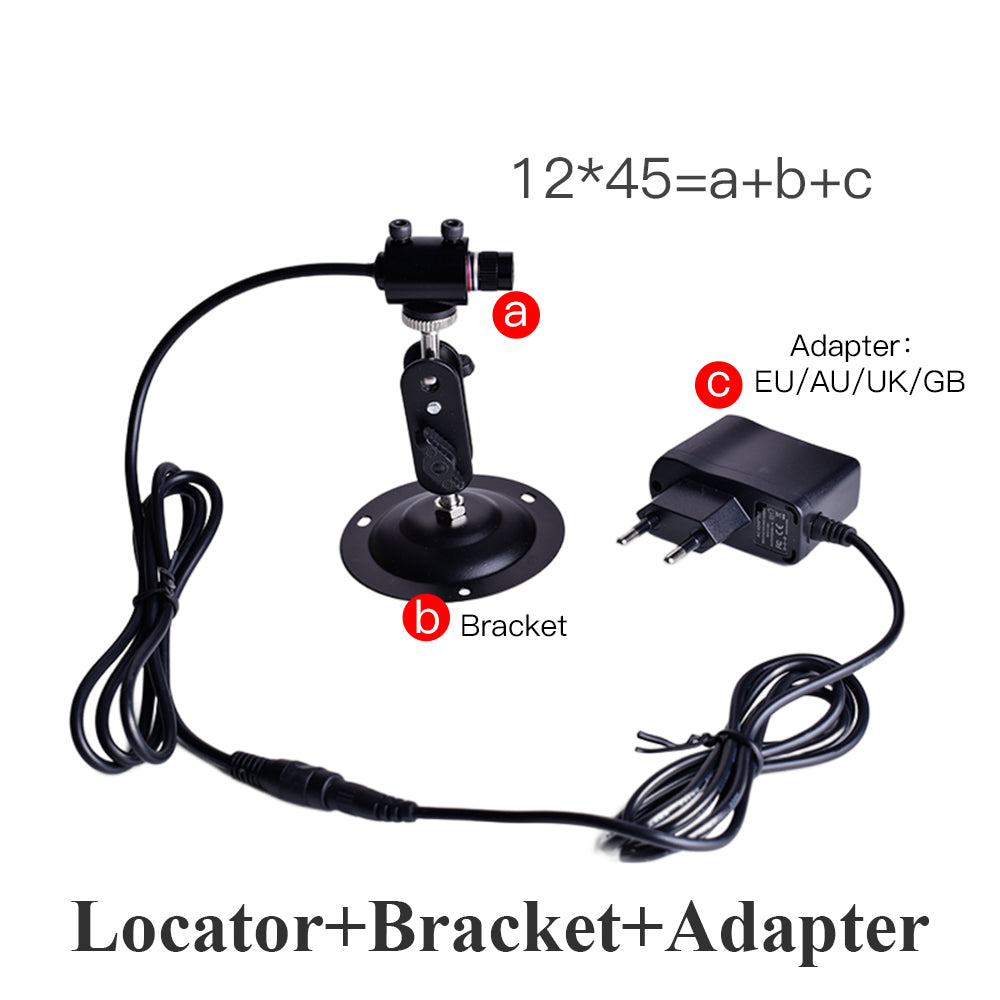 12*42 635nm 10mw 조정식 크로스 레이저 적색광 탐지기 적색 포지셔너 빔 레이저