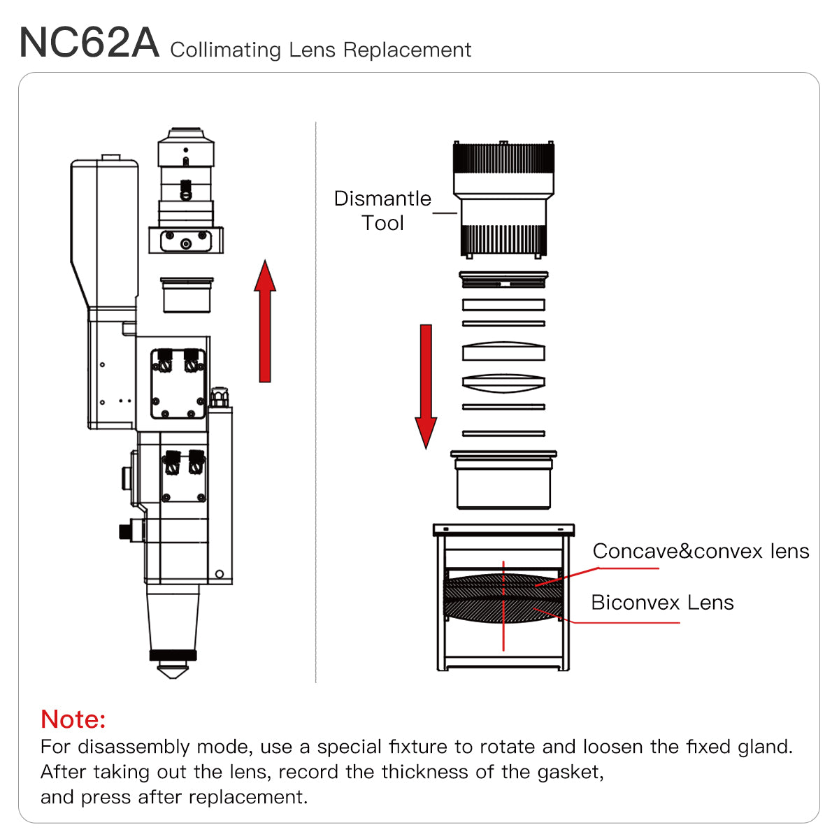 NC60 6000W Automatic focusing Cutting head