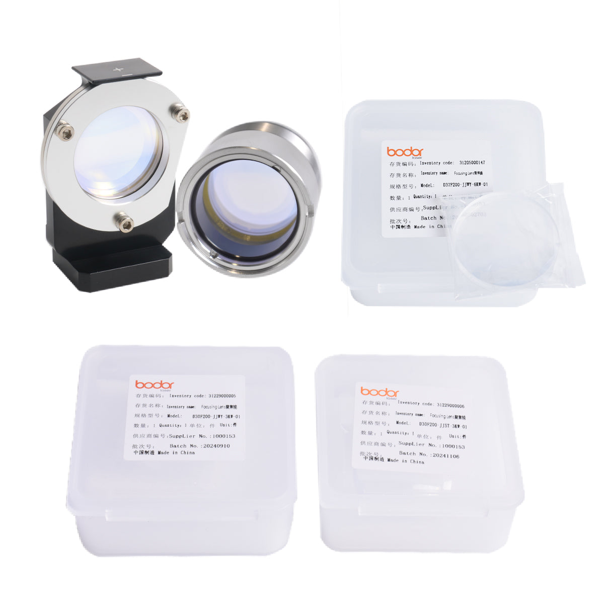 Original Bodor Fiber Laser Focusing Collimating Lens D30 F75 F100 F150 High Precision Optical Lens For Fiber Laser Cutting Machine Head Replacement Parts