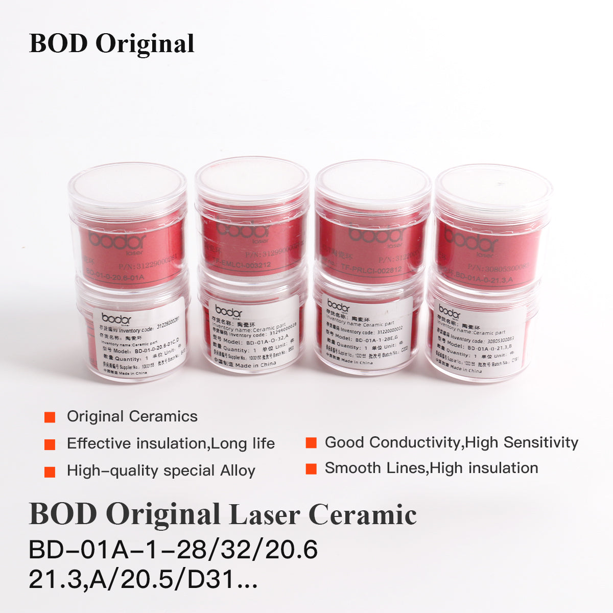 Startnow High Precision Ceramic Ring for Bodor Fiber Laser Cutting Head Nozzle Insulator Ceramic Ring Replacement Parts