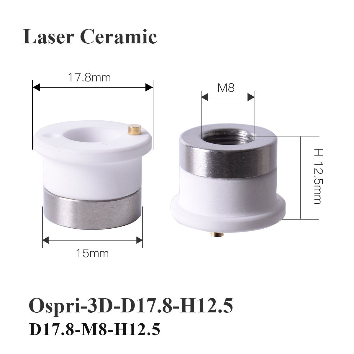 Anello ceramico laser Startnow OSPRI Ø17,8mm 21,4/41mm, supporto ugello per saldatura, pezzo di ricambio.