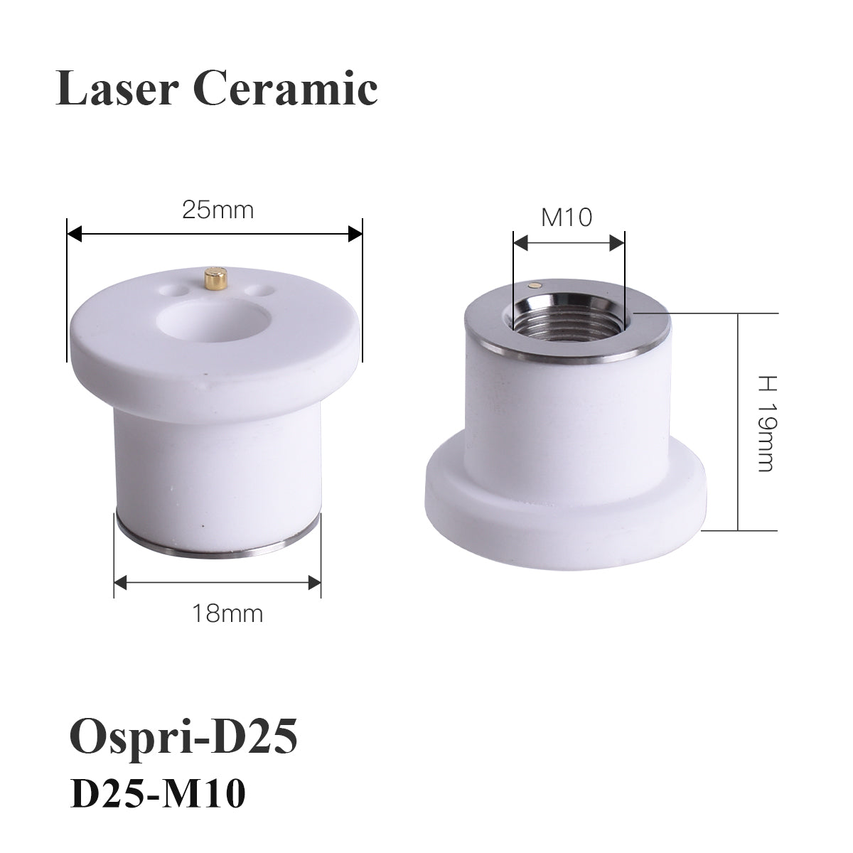 Anello ceramico laser Startnow OSPRI Ø17,8mm 21,4/41mm, supporto ugello per saldatura, pezzo di ricambio.