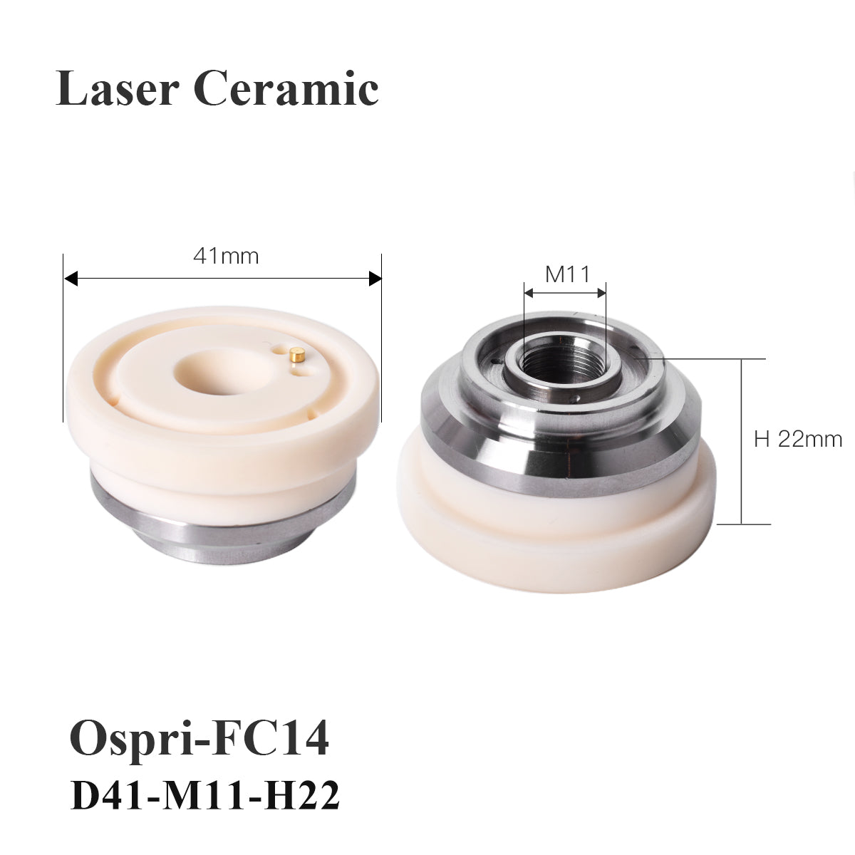 Anello ceramico laser Startnow OSPRI Ø17,8mm 21,4/41mm, supporto ugello per saldatura, pezzo di ricambio.