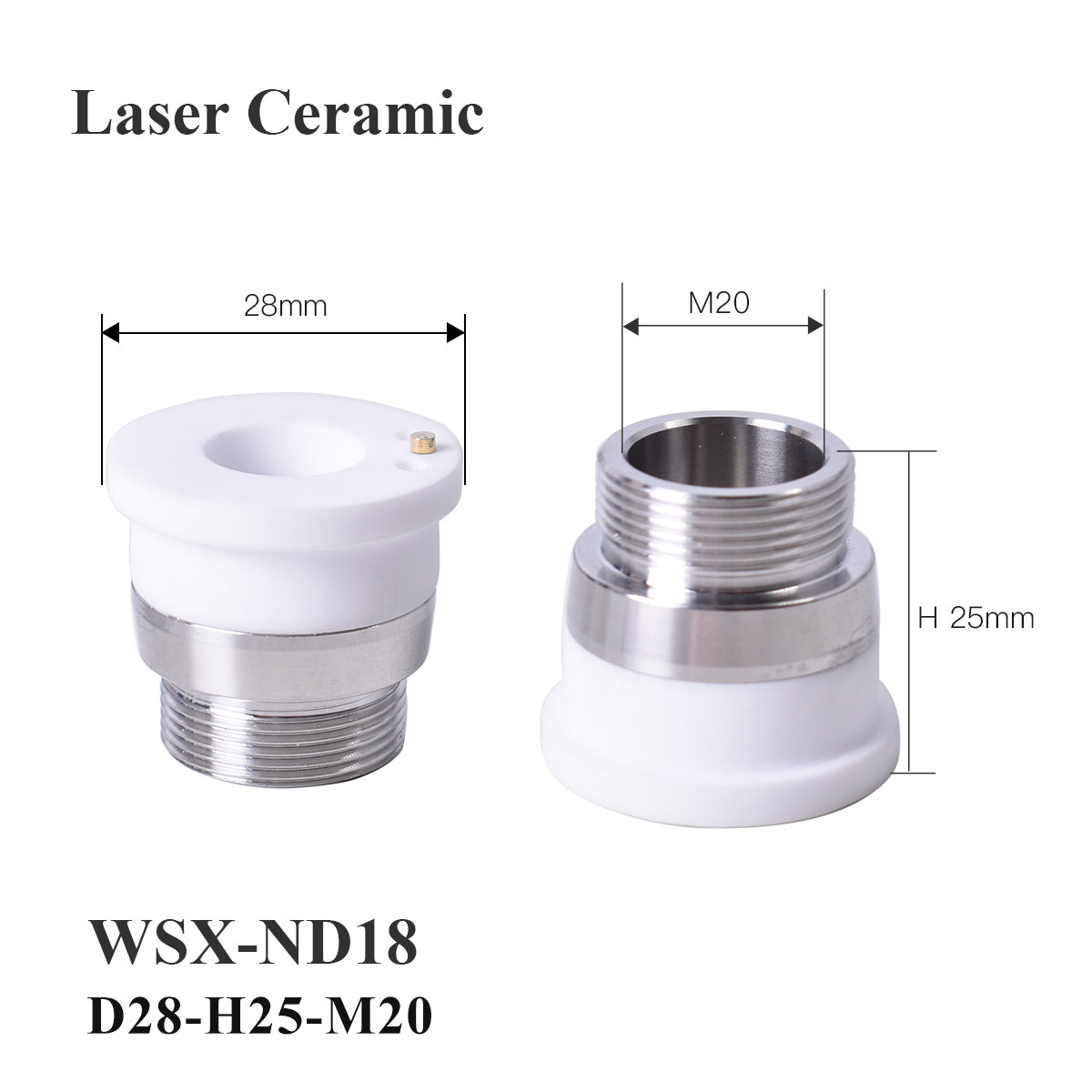 Startnow ND18 Düsenhalter WTC08 Laser-Keramikring O.D. 31 mm WSX WTC04 Sensor