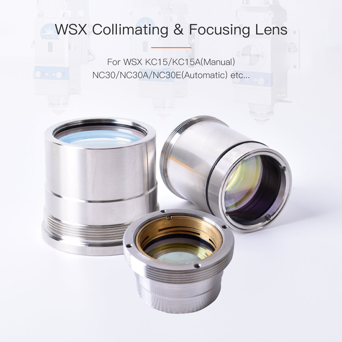 Objectif de focalisation et de collimation laser Startnow NC30 4 kW D30 F100 avec support d'objectif pour tête de découpe WSX