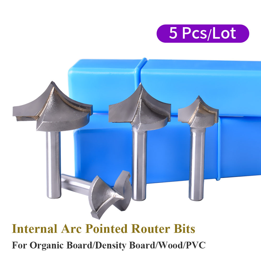 Startnow 5 dona uchli marshrutizator uchlari frezalash to'sarlari Organik taxta uchun MDF yog'och PVX CNC asbobi router o'yma uchi tegirmonlar uchun