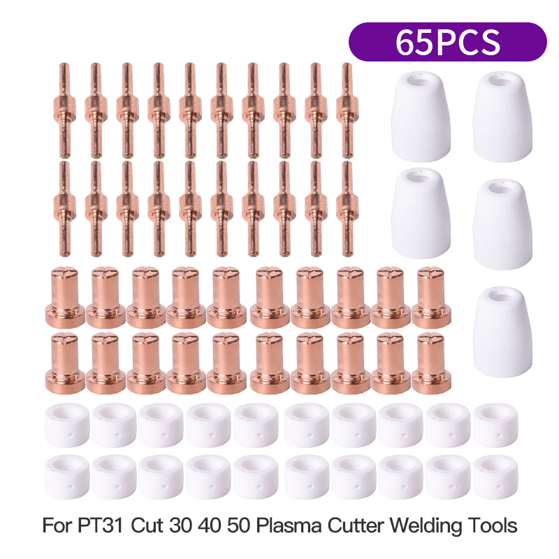 Startnow 85PCS PT-31 Plasma Consumables Kit PT31 LG40 Plasma Nozzle Shield Electrodes Shunt