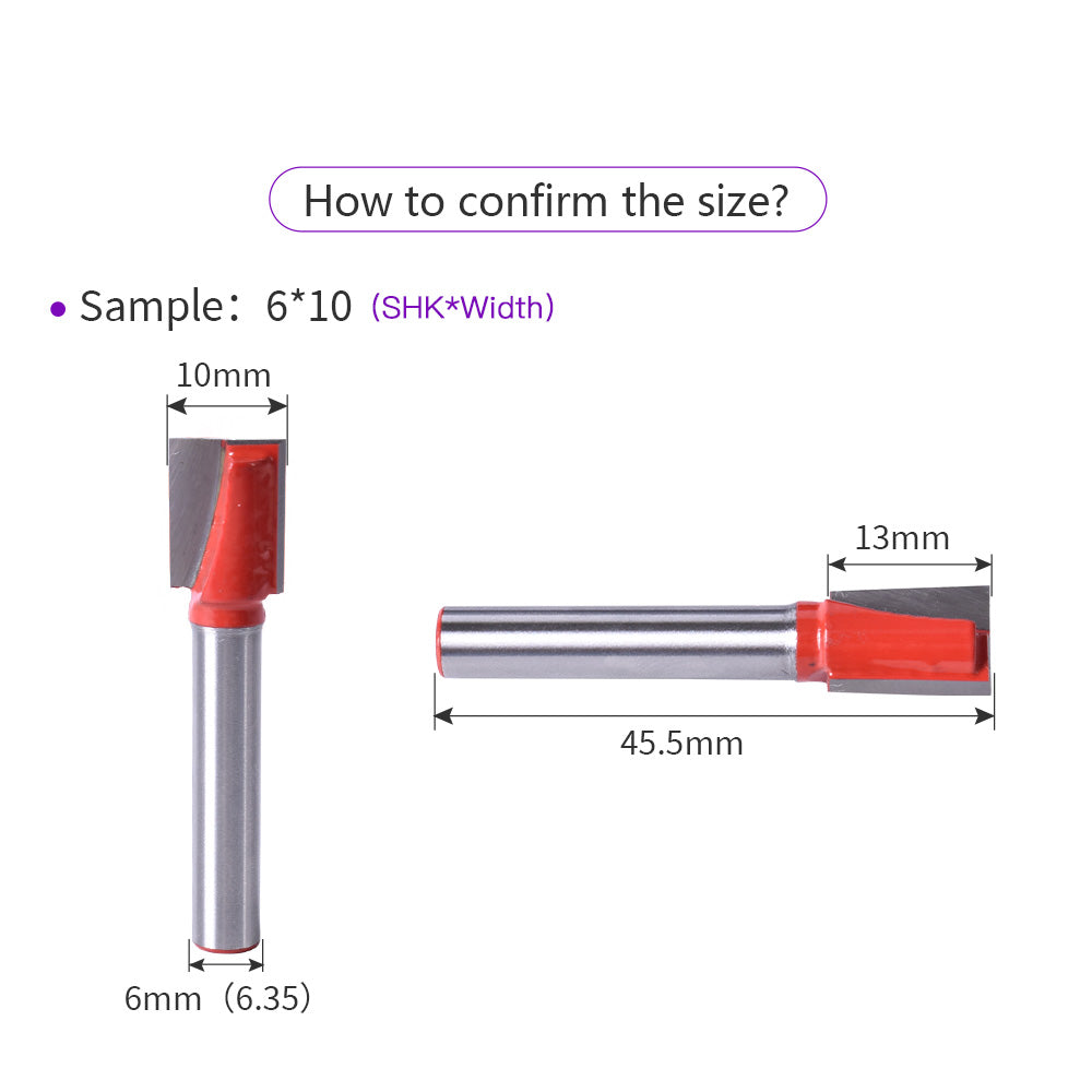 Startnow 5PCS Rengöring Botten Router Bits Fräsar För Organisk Board MDF Trä PVC CNC Verktyg Router Gravyr Bit Ändfräsar