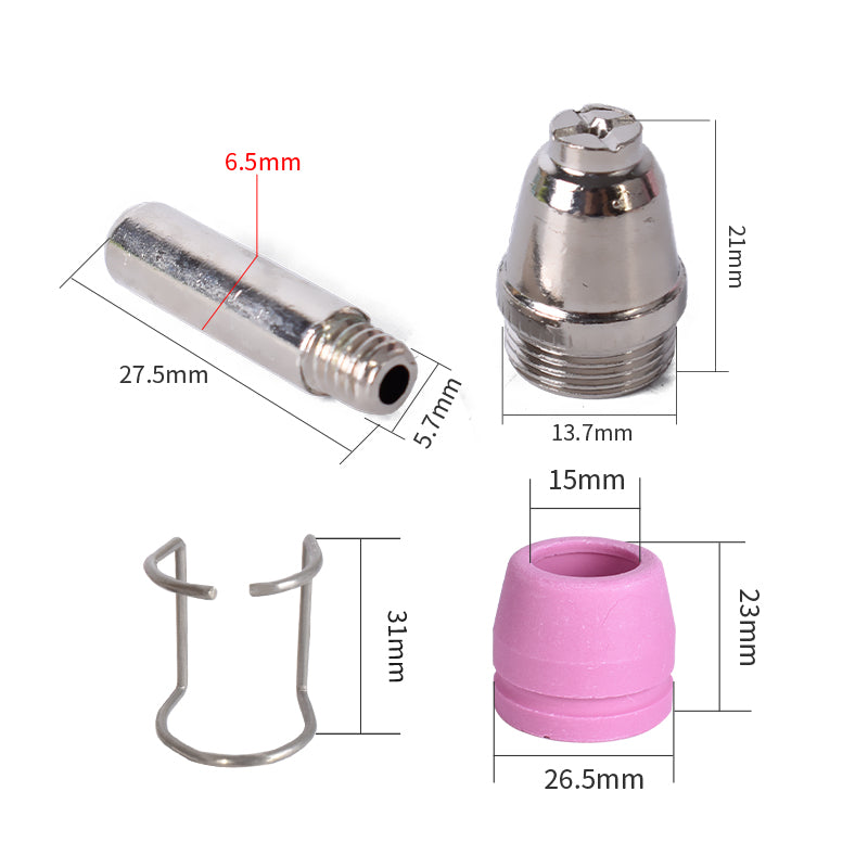 Startnow Kit Plasma da 26 Pezzi per AG60 – Ugelli, Elettrodi, Coppe di Protezione con Guida Pilota per WSD60 SG55 – Materiali di Consumo per Taglio Plasma