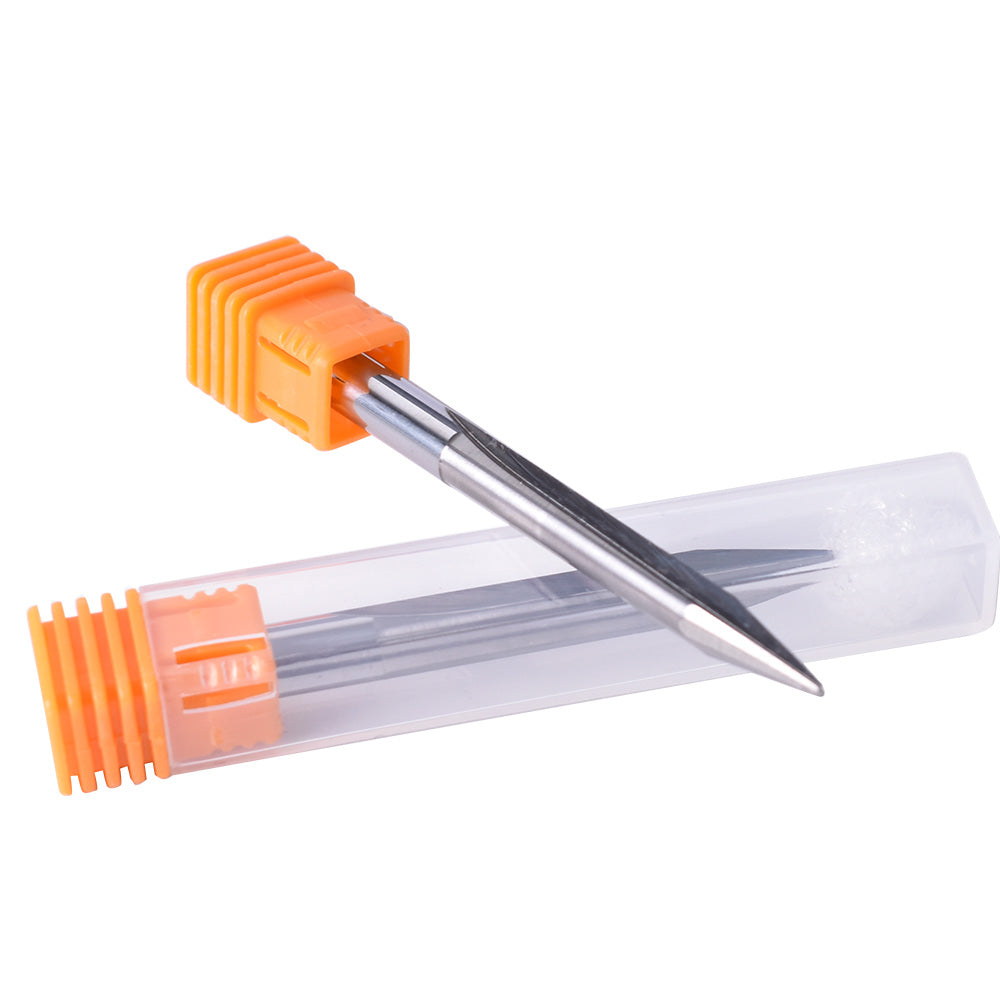 Startnow 5PCS Rak V Bits Två Räfflor Rak Slits Utstrålad Botten Gravyr Bit Verktyg Fräsar 3.175 4mm 6 Pinnfräsar