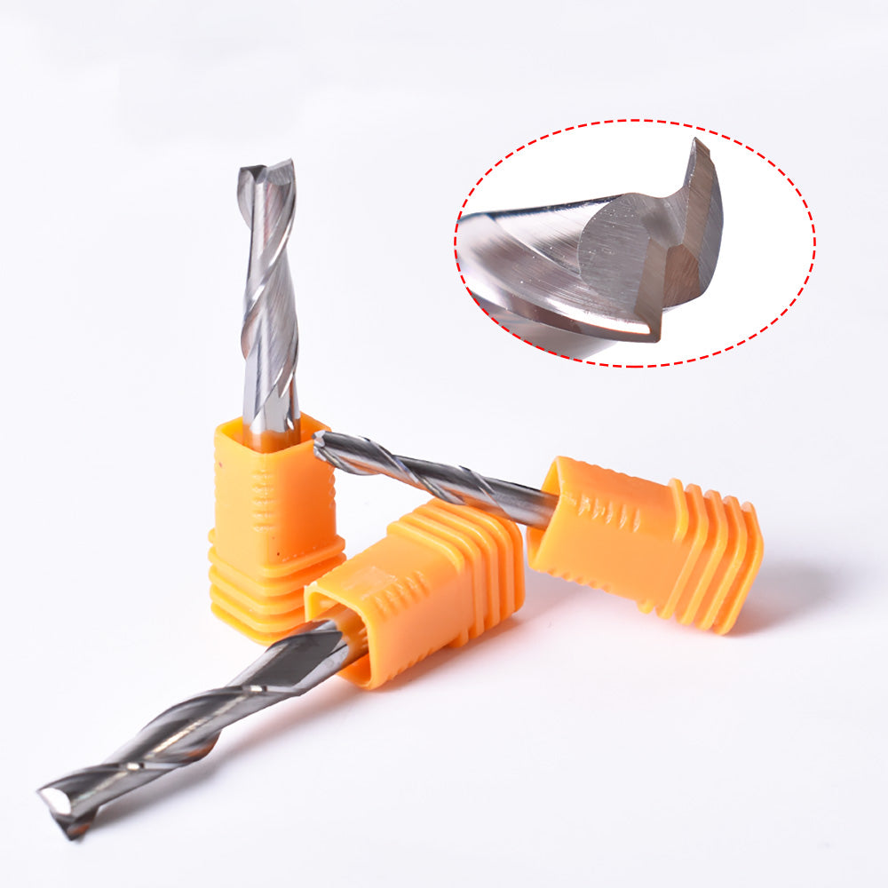 Startnow 10PCS / Lot Upcut Fräs Två Flute Spiral Bits CNC Verktyg Router Gravyr Bit Ändfräs