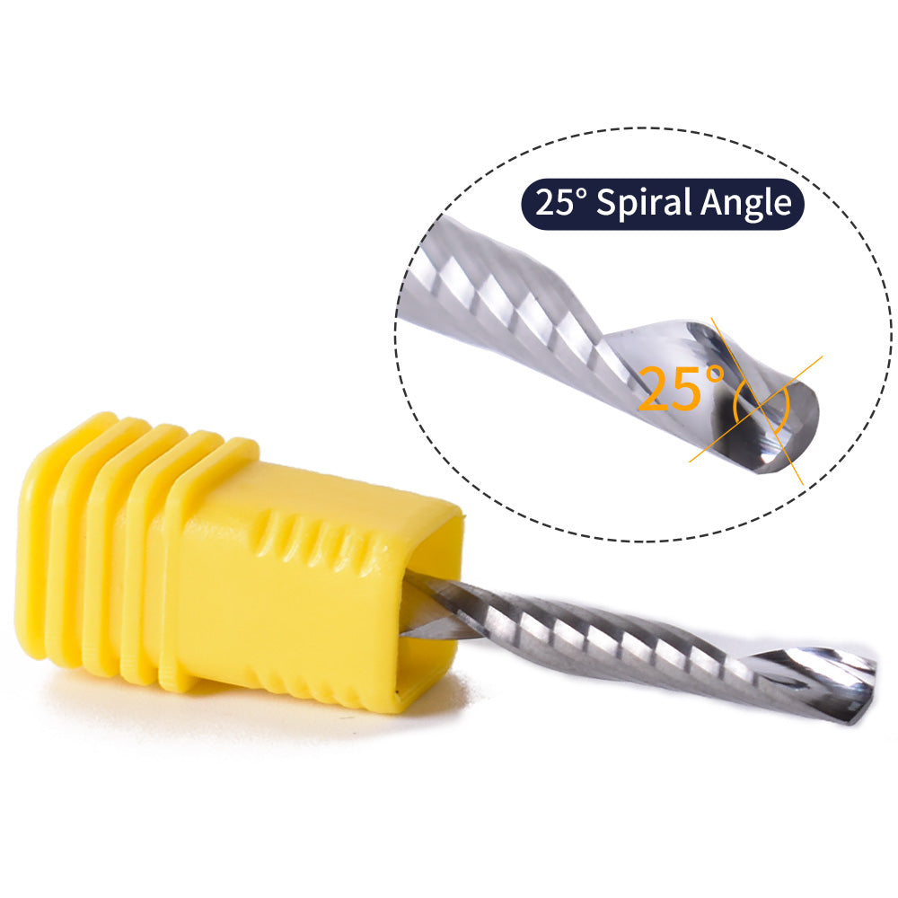 Flute Single Edged Milling Cutter for Nylon, Resin, ABS, Acrylic, PVC, MDF, Hardwood