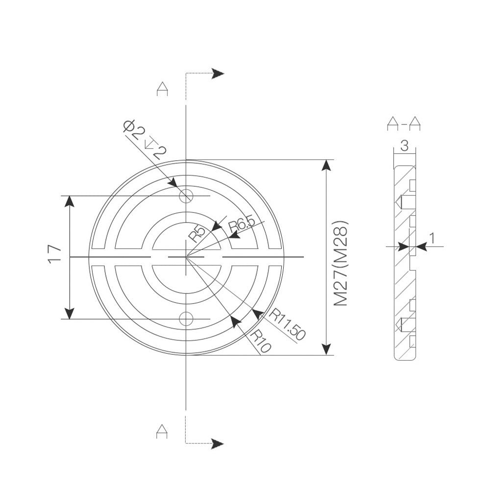 M27、M28 Laser Mirror Mount Fix Nut